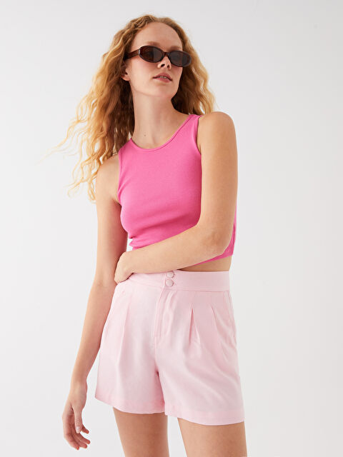 LCW Vision Kadın Rahat Kalıp Düz Şort - S3GL00Z8-FVB