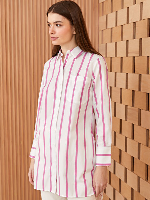 LCW Modest Striped Women's Shirt Tunic - S3GP31Z8-LHJ