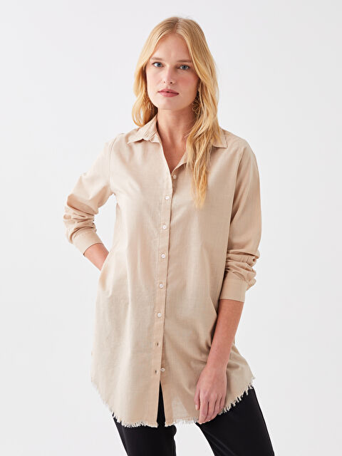 LCWAIKIKI Classic Plain Long Sleeve Women's Shirt Tunic - S3GQ54Z8-FHL