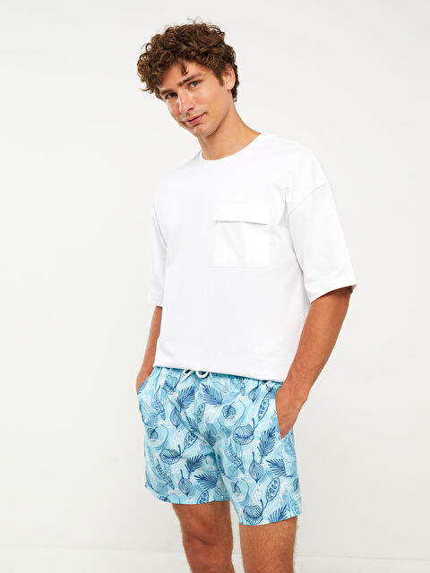 LCWAIKIKI Classic Kısa Boy Desenli Erkek Deniz Şortu - S3GT75Z8-LU0
