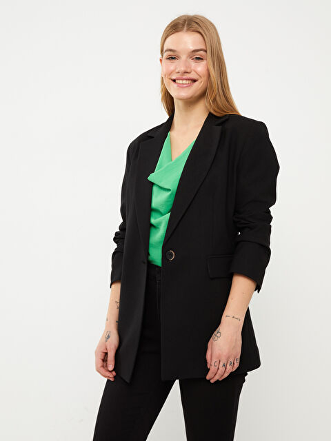 LCW Vision Plain Long Sleeve Women's Blazer Jacket - S3H156Z8-RQN