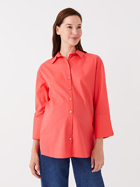 LCWAIKIKI Maternity Gömlek Yaka Düz Hamile Tunik - S3H277Z8-V8S