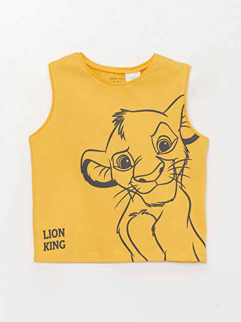 LCW baby The Lion King Printed Baby Boy Singlet - S3H704Z1-G4Y