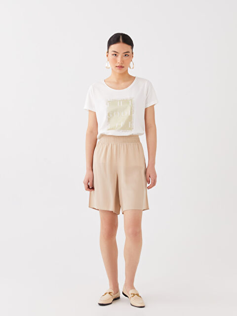 LCWAIKIKI Basic Elasticated Waist Relaxed Fit Women's Shorts - S3H971Z8-FFG