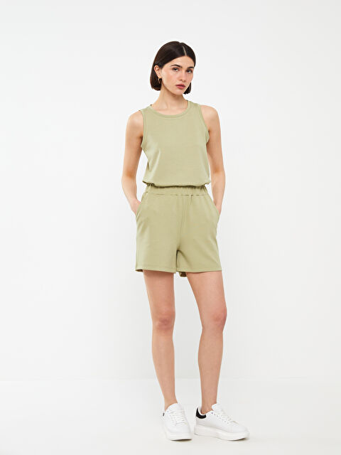 LCW Vision Women's Elasticated Waist Plain Shorts - S3HC06Z8-V5B