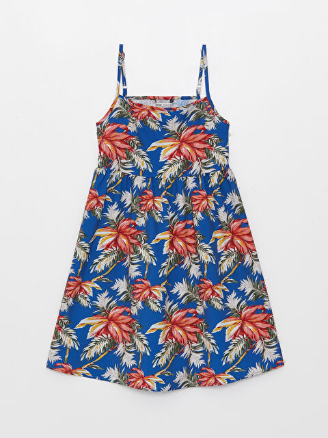 LCW Kids Рокля с квадратно деколте, шарки и презрамки за момичета - S3HH27Z4-F9C