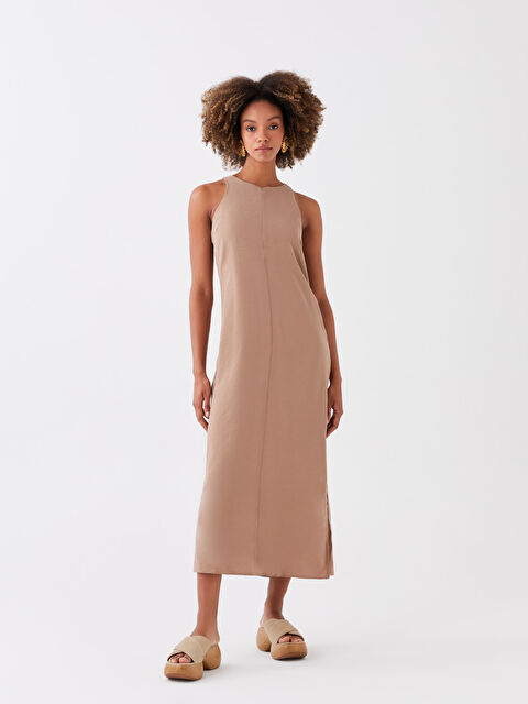 LCW Vision Kadın Halter Yaka Düz Elbise - S3HH53Z8-QZS