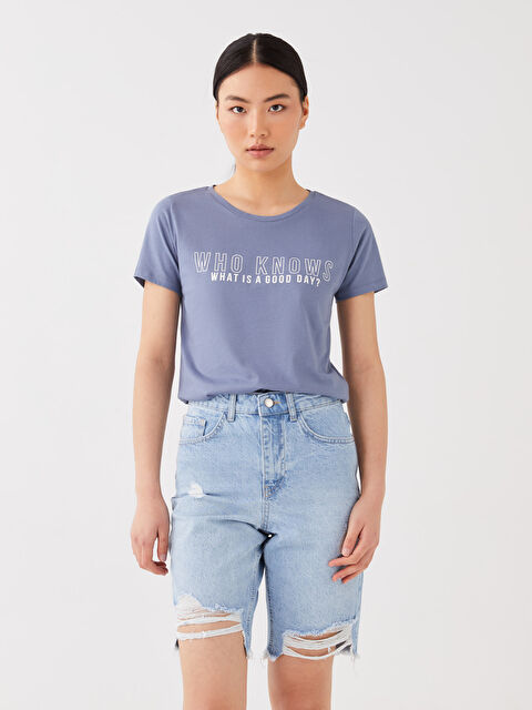 LCW Jeans Bermuda Fit Yırtık Detaylı Kadın Jean Şort - S3HI49Z8-311