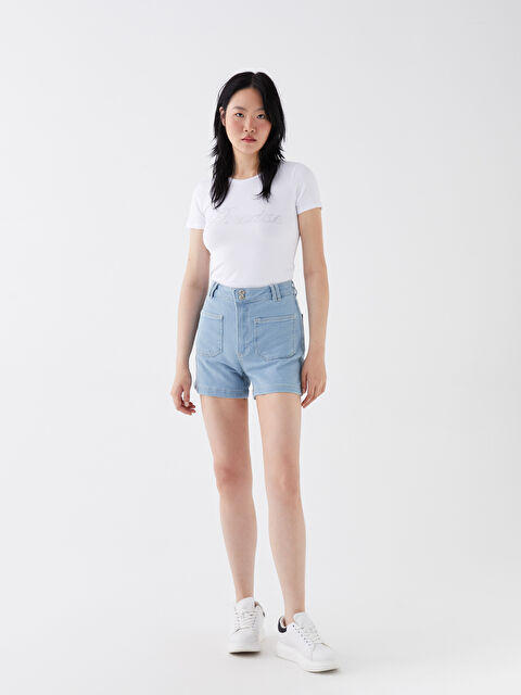 LCW Jeans Standart Fit Kadın Jean Şort - S3HI53Z8-311