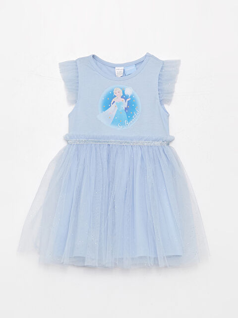 LCW baby Дөңгелек жағалы мұзды принтті қыз балаға арналған көйлек - S3HI96Z1-QYD