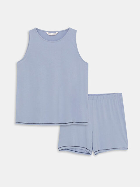 LCW DREAM Crew Neck Women's Shorts Pajama Set - S3HM22Z8-QYC