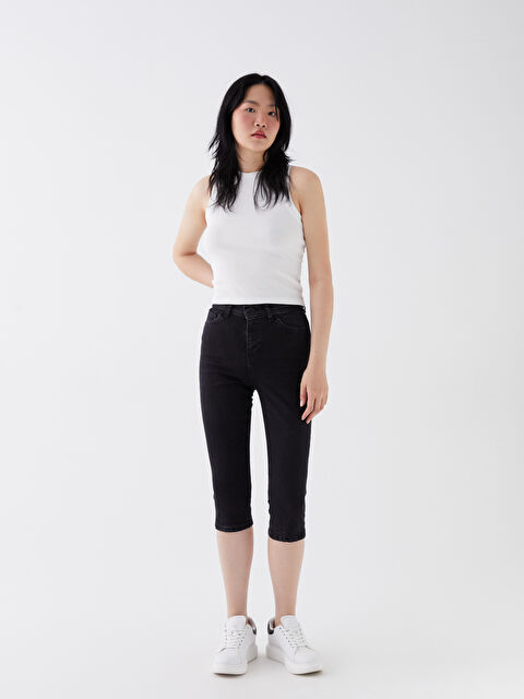 LCW Jeans Normal Bel Dar Fit Kadın Jean Kapri