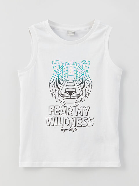 LCW Kids Crew Neck Printed Boys' Vest - S3HS15Z4-R9K