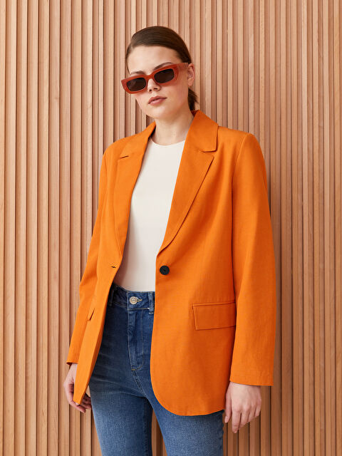 LCW Modest Veste Blazer Unie à Manches Longues pour Femmes - S3HS19Z8-V13