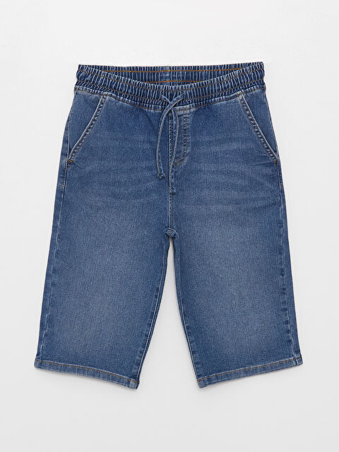 LCW Kids خصر مرن شورت جينز سادة للأولاد - S3I085Z4-507