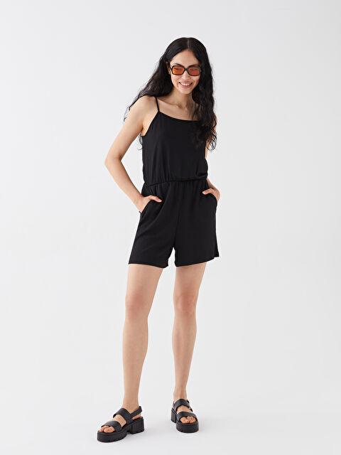 LCW Vision U Yaka Düz Askılı Kadın Tulum - S3I720Z8-RQL