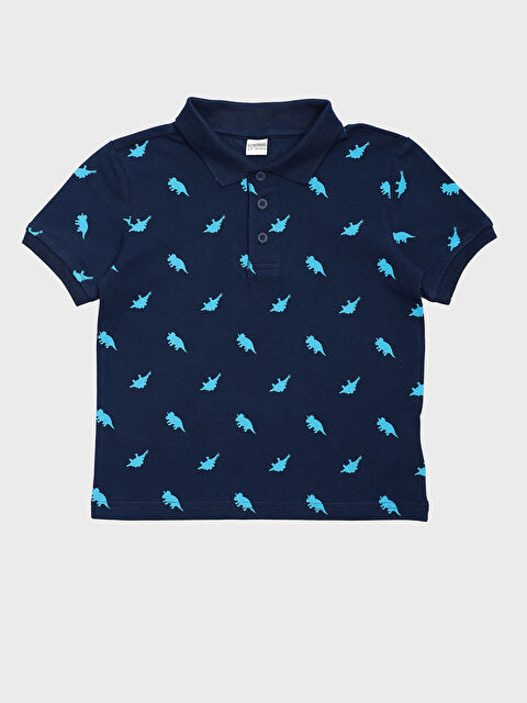 LCW Kids Polo Neck Printed Short Sleeve Boys' T-Shirt - S3IA45Z4-LSJ