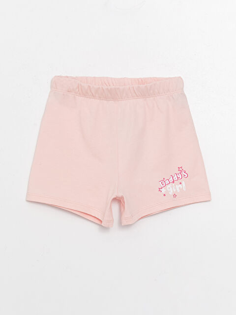 LCW baby Beli Lastikli Baskılı Kız Bebek Şort - S3IB49Z1-FZE
