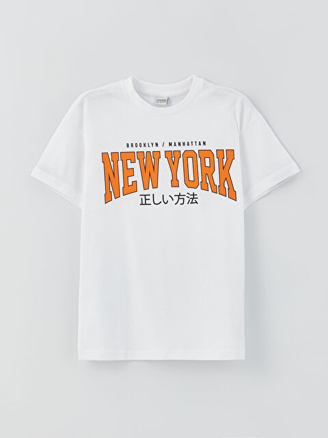 LCW Kids Relaxed Fit Crew Neck Printed Boys' T-Shirt - S3ID29Z4-R9K