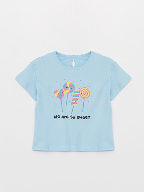 LCW baby T-shirt pour Bébé Filles à Manches Courtes et Col Rond Imprimé - S3IE07Z1-FXE