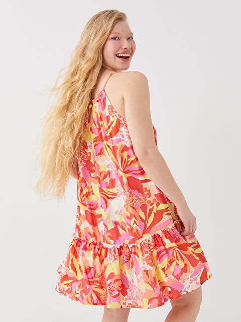 LCW Vision Halter Yaka Desenli Kadın Elbise - S3IE65Z8-KTU