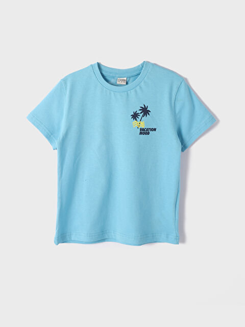 LCW Kids Crew Neck Printed Short Sleeve Boys' T-Shirt - S3IF45Z4-QZE