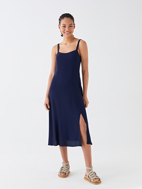 LCW Vision U Neck Plain Strappy Women's Dress - S3IF59Z8-R42
