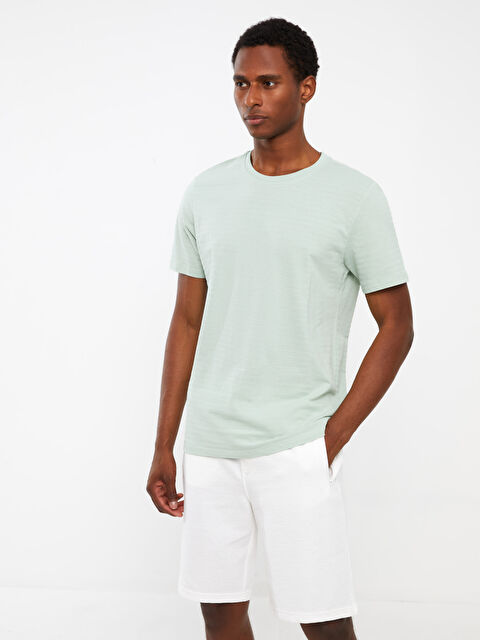 XSIDE Crew Neck Short Sleeve Pique Men's T-Shirt - S3II17Z8-FKS