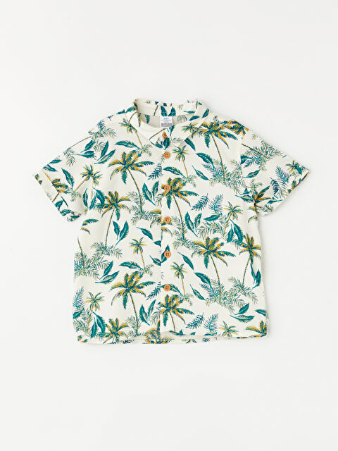 LCW baby Resort Yaka Kısa Kollu Baskılı Erkek Bebek Gömlek - S3II94Z1-LSY