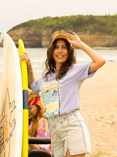 LCW Jeans Yüksek Bel Bermuda Fit Kadın Jean Şort - S3IN84Z8-311