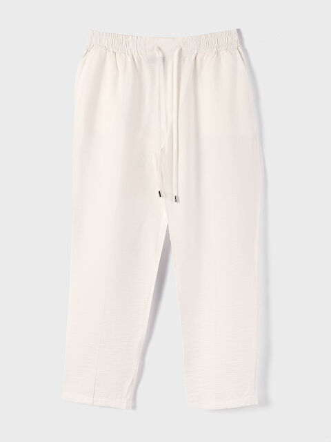 LCW Modest Women's Elasticated Waist Carrot Fit Plain Trousers - S3IP08Z8-SJQ