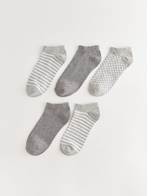 LCW Kids Striped Boys' Trainer Socks 5 Pack - S3IR09Z4-K00