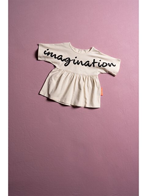 Moi Noi Bisiklet Yaka Baskılı Kısa Kollu Kız Çocuk Elbise - S3IU22Z4-FRJ