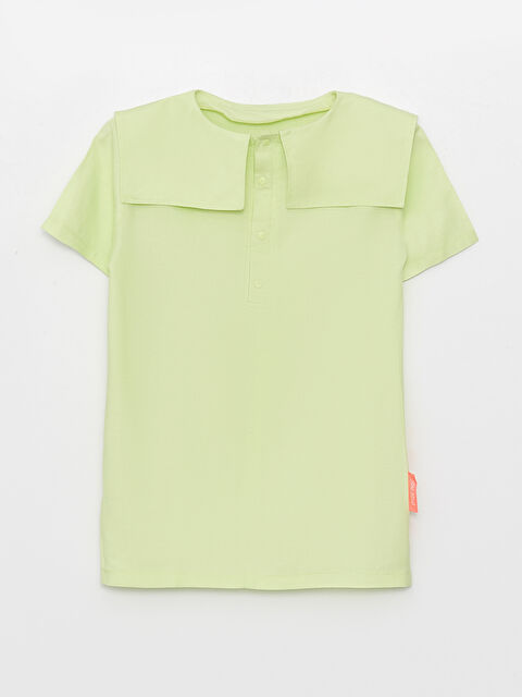 Moi Noi Bisiklet Yaka Basic Kısa Kollu Kız Çocuk Elbise