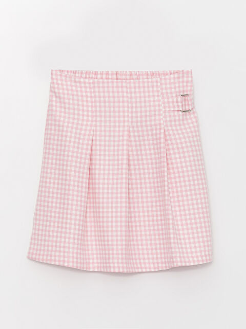 LCW Kids تەنورەی کچان بە کەمەر لاستیکی چوارخانە - S3IU56Z4-LNQ