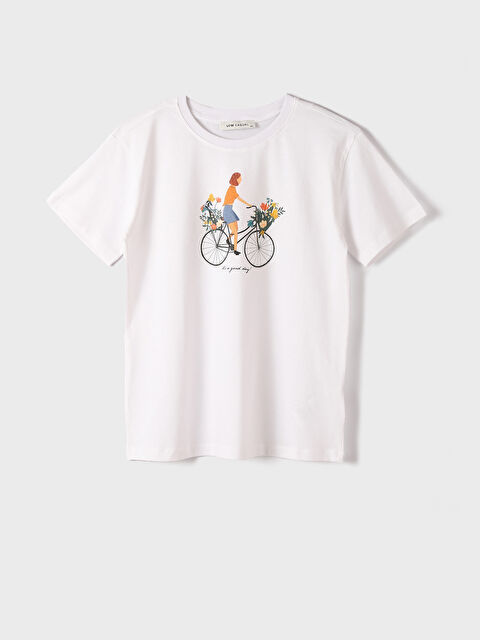 LCW Vision Crew Neck Printed Women's T-Shirt - S3IV43Z8-Q6K