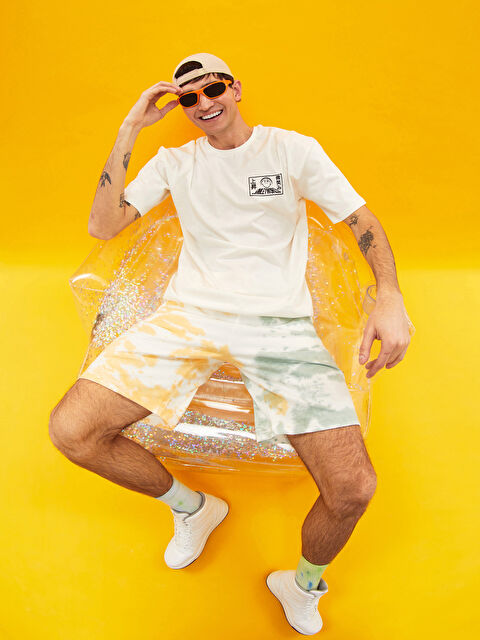 SmileyWorld Bisiklet Yaka Kısa Kollu Baskılı Penye Erkek Tişört - S3IY48Z8-Q6K