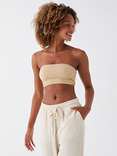 XSIDE Haut Court Sans Bretelles Uni pour Femmes - S3J140Z8-K6V