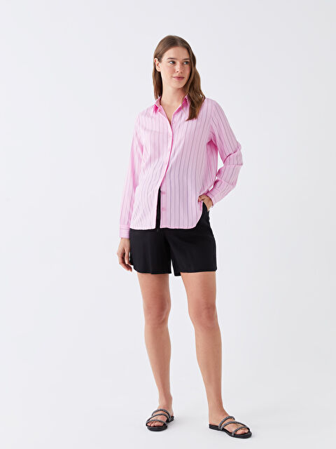 LCWAIKIKI Maternity Beli Lastikli Düz Hamile Şort - S3J365Z8-CVL