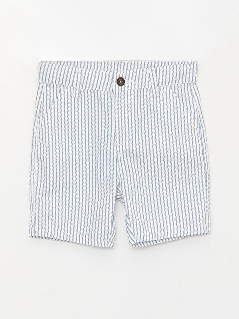 LCW baby شورتات مُخَطَّط للأولاد الرضع - S3JA01Z1-LEN