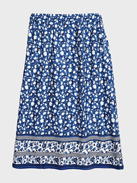 LCW Grace Elasticated Waist Patterned Women's Skirt - S3JA68Z8-LQK