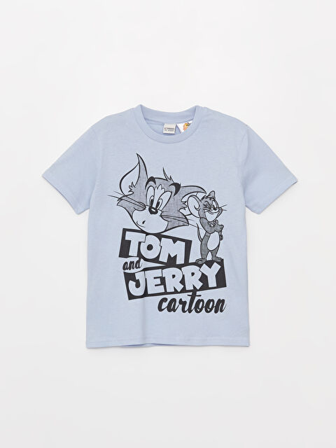 LCW Kids Crew Neck Tom and Jerry Printed Short Sleeve Boys' T-Shirt - S3JD51Z4-SX1