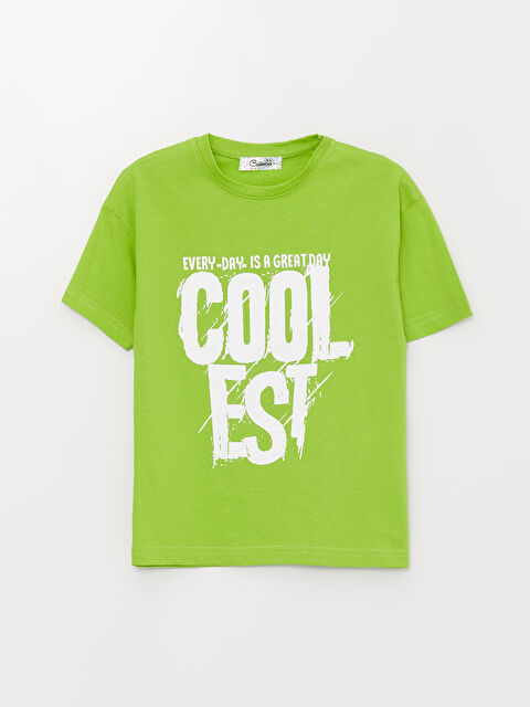 Calimera Kids Bisiklet Yaka Baskılı Erkek Çocuk Tişört - S3JE58Z4-FTP