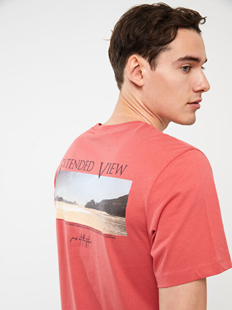 XSIDE Crew Neck Short Sleeve Printed Combed Cotton Men's T-shirt