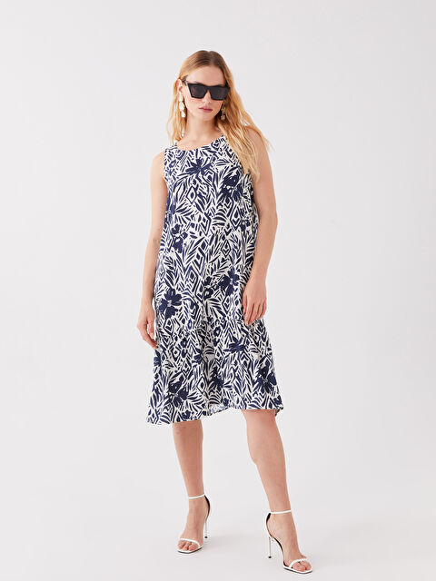 LCWAIKIKI Classic Crew Neck Floral Women's Dress - S3JM25Z8-LSJ