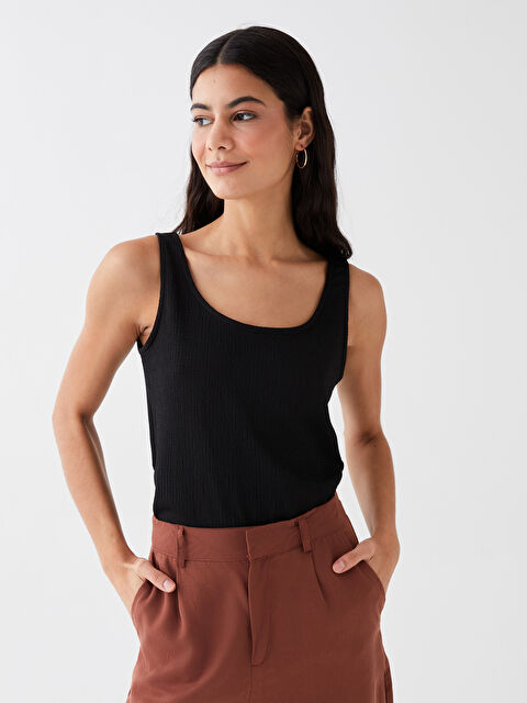 LCWAIKIKI Basic Kadın U Yaka Düz Atlet - S3JP23Z8-CVL