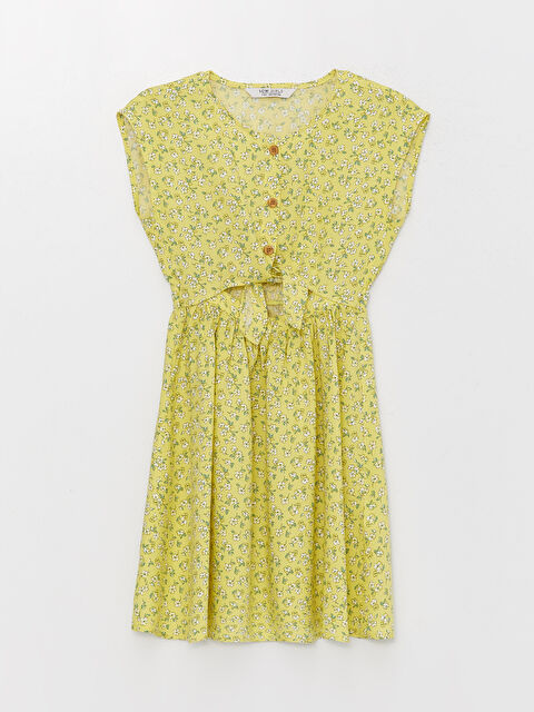 LCW Kids Crew Neck Patterned Girls' Dress - S3JR29Z4-LUG