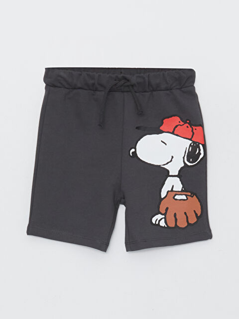 LCW baby Elasticated Waist Snoopy Printed Baby Boys' Shorts - S3JS63Z1-HEF