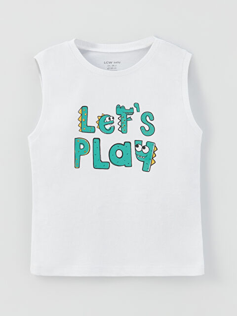 LCW baby Crew Neck Printed Baby Boy Athlete - S3K536Z1-FFB