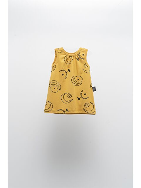 Moi Noi Bisiklet Yaka Desenli Kız Çocuk Elbise - S3K686Z4-GQR